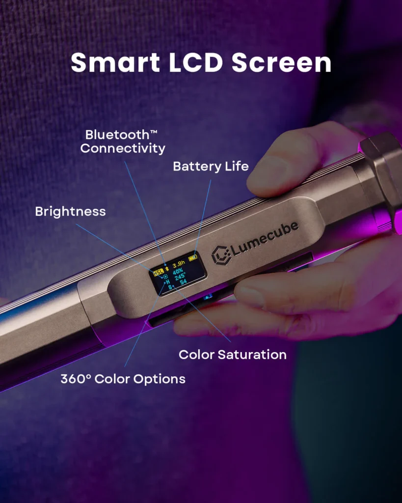 Lume Tube RGB Tube Light Mini with smart screen